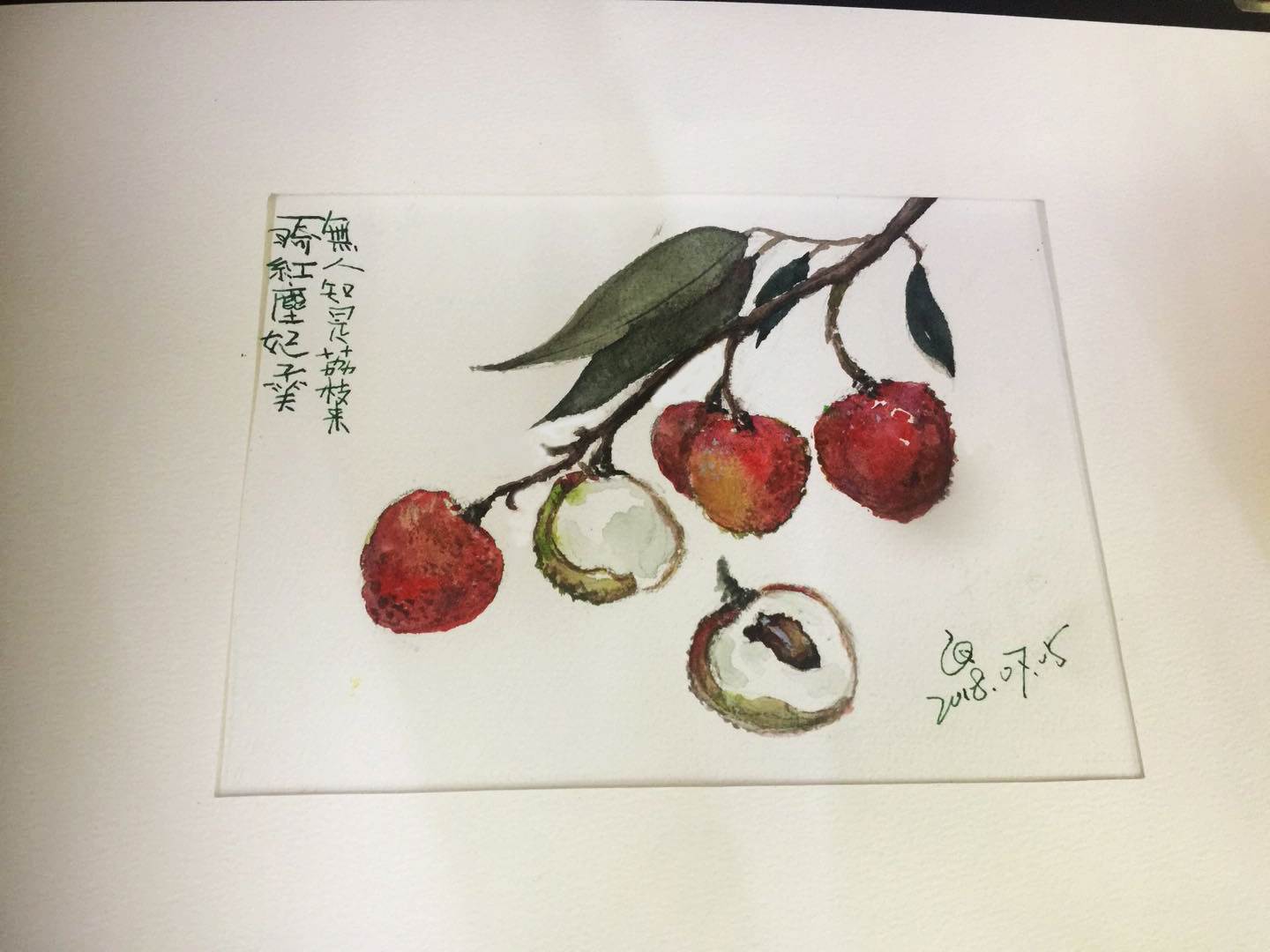 荔枝水彩画