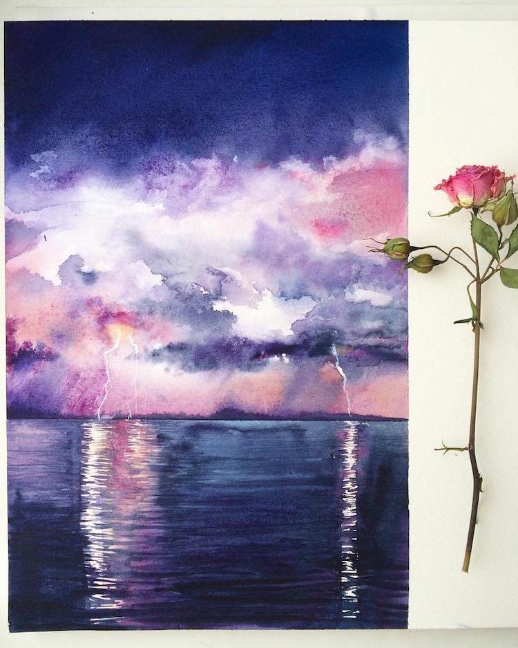 精致水彩画