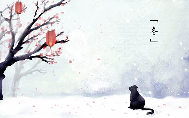 立冬水彩画