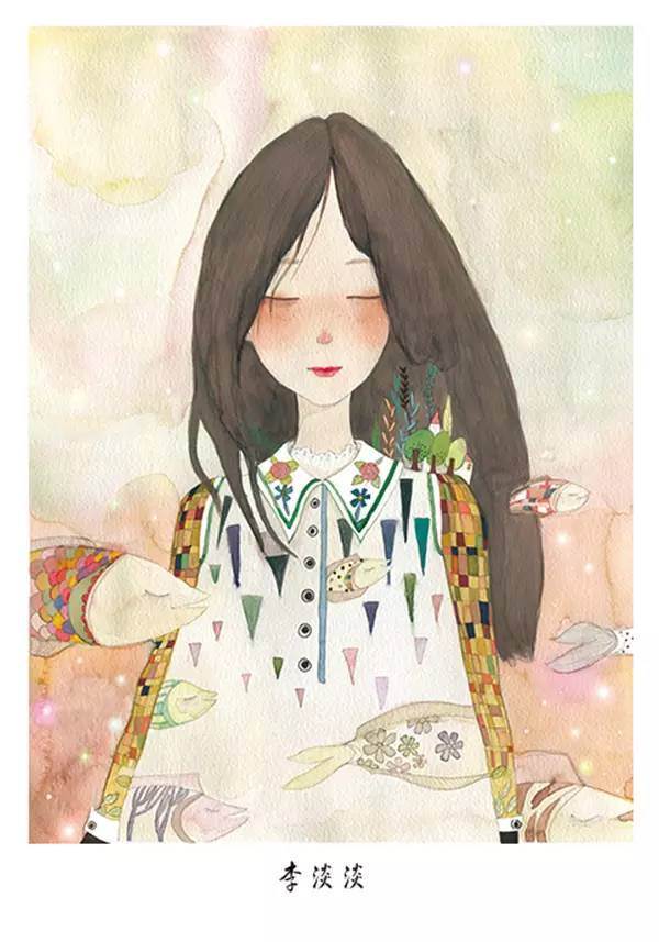 少女心水彩画