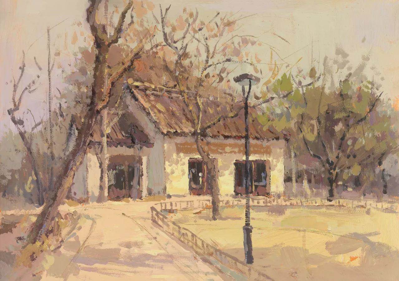 风景水粉画