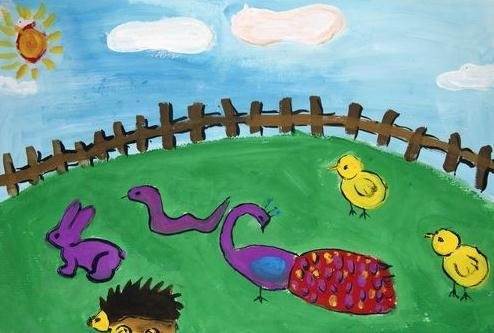 超级简单的水粉画