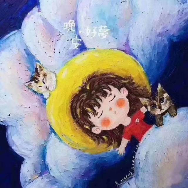 水粉画卡通人物可爱