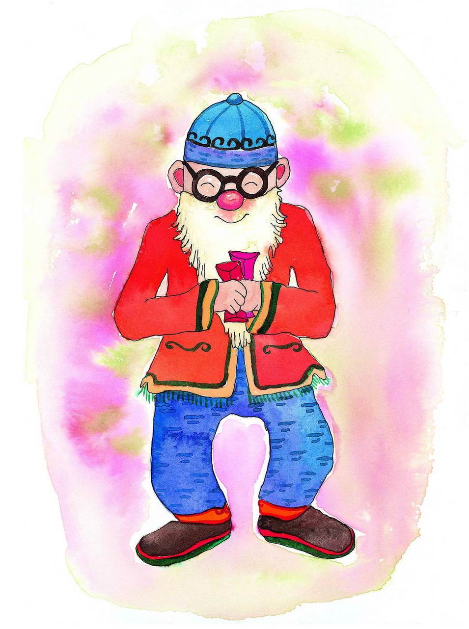 新年水粉画