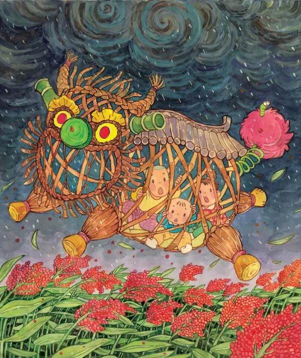 暖色水彩画
