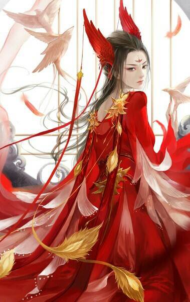 水粉画古风人物