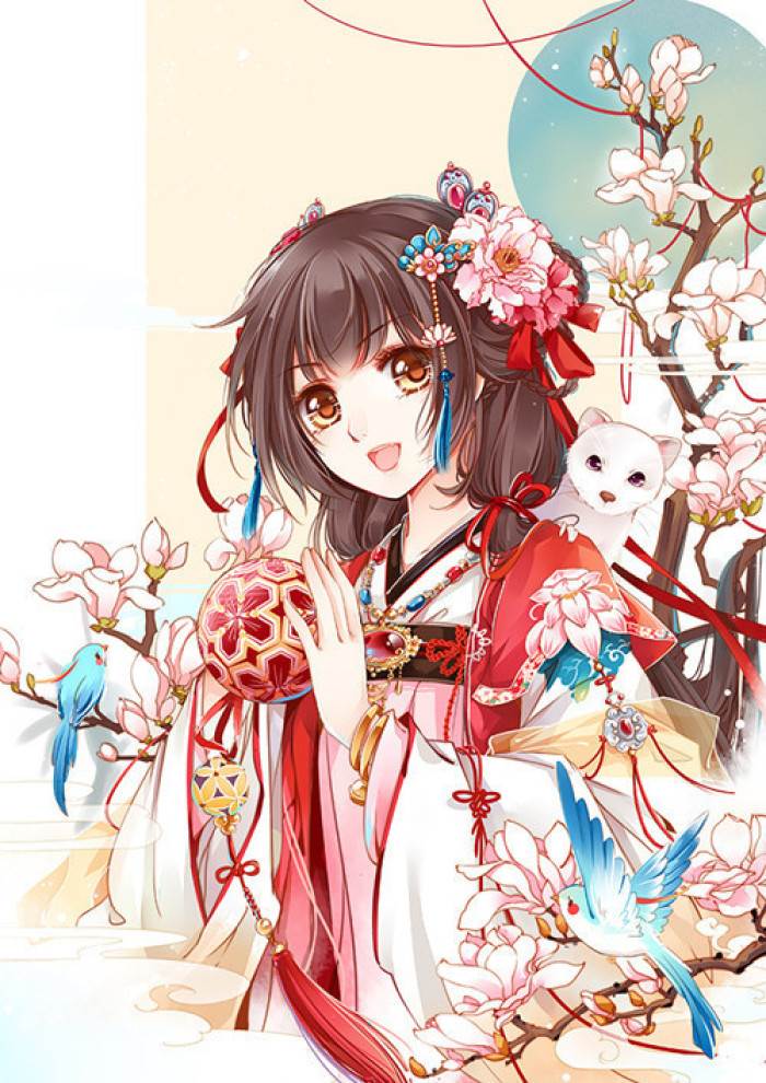 水粉画古风人物