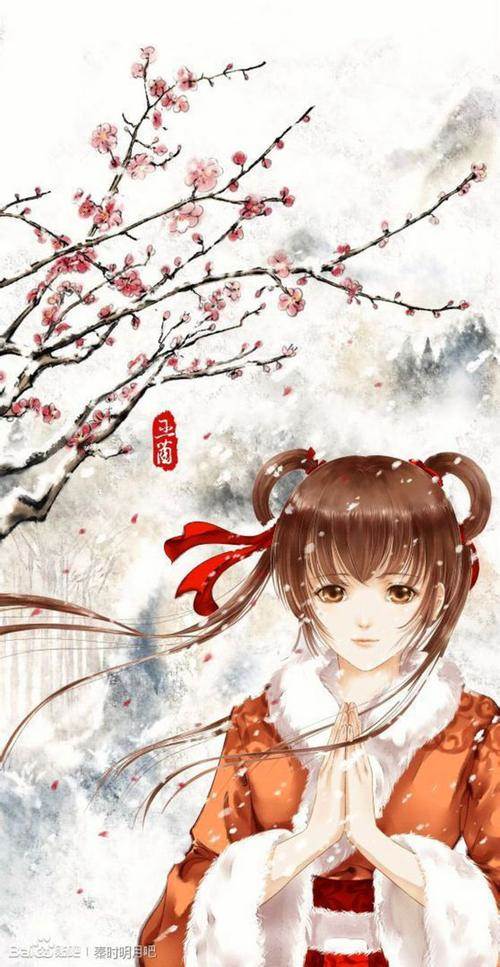 水粉画古风人物