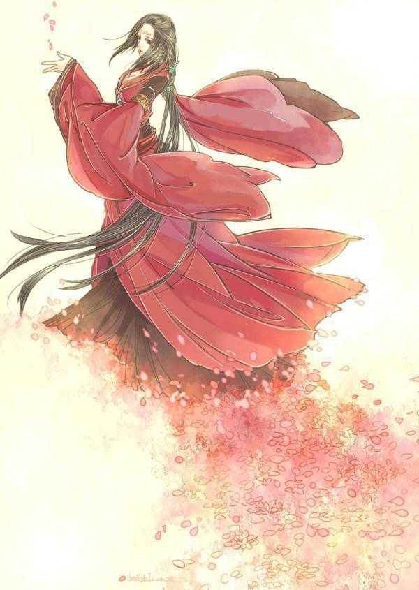 水粉画古风人物