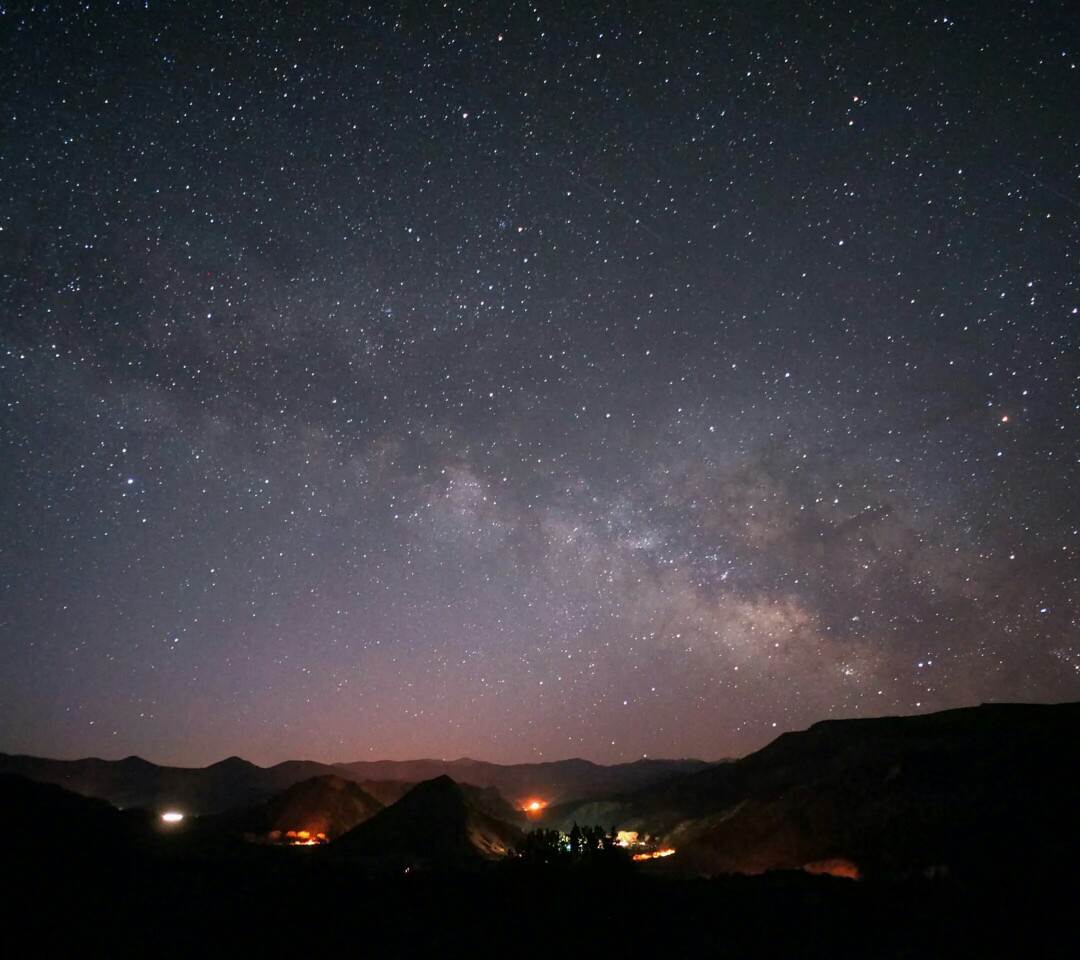 水粉画夕阳黄昏