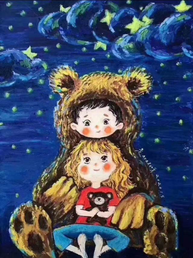 水粉画作品人物