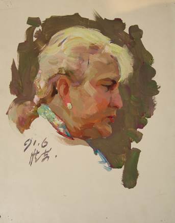 水粉画作品人物