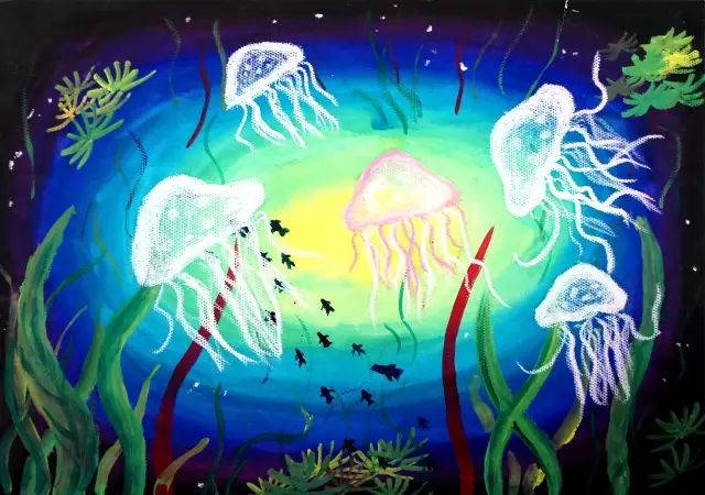 9一10岁儿童水粉画