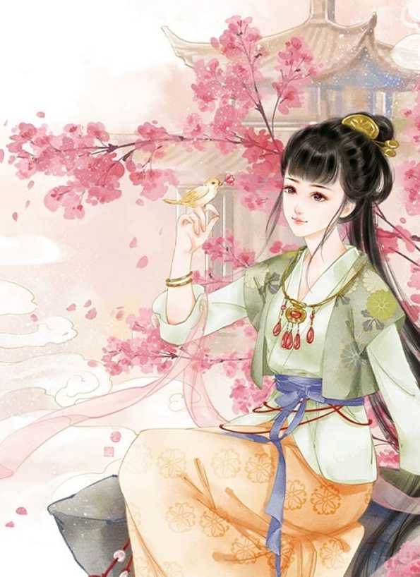 水粉画古风
