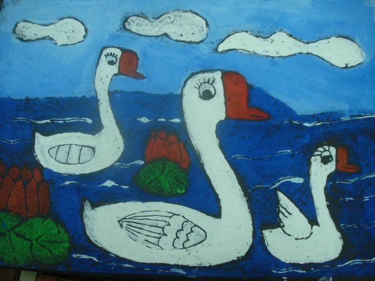 简笔画水粉画
