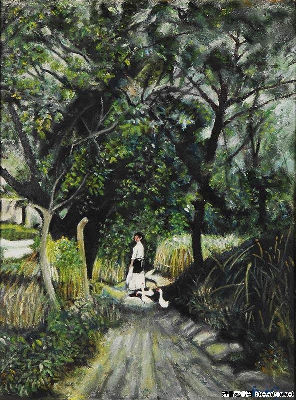 草原水粉画