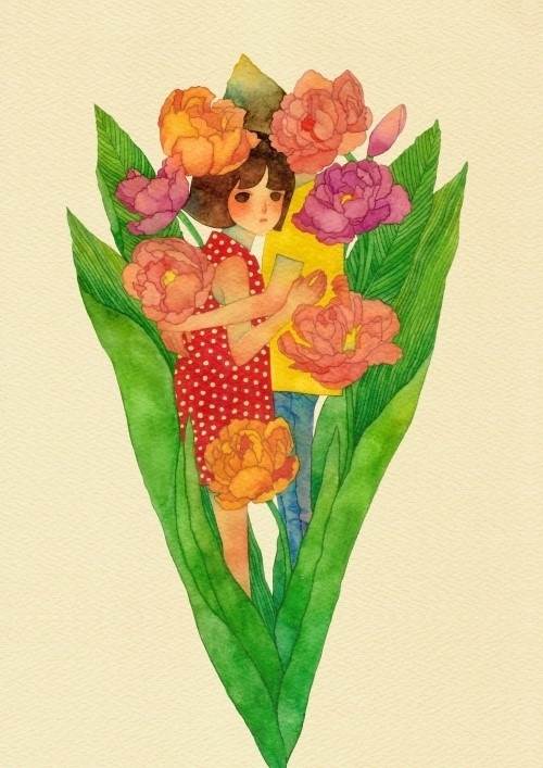 水粉画二次元