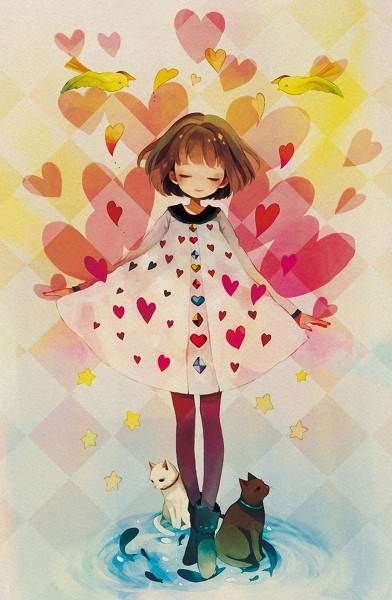 水粉画可爱