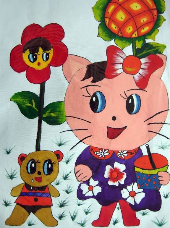 水粉画可爱
