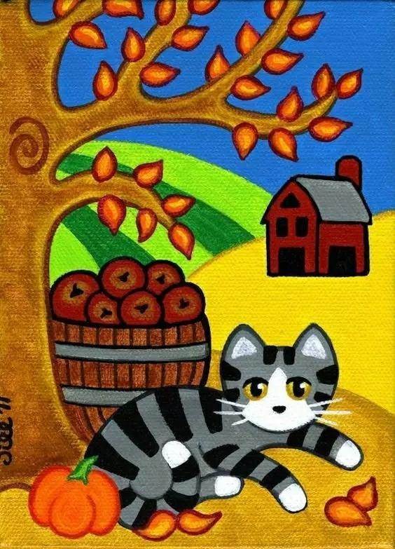简笔画水粉画