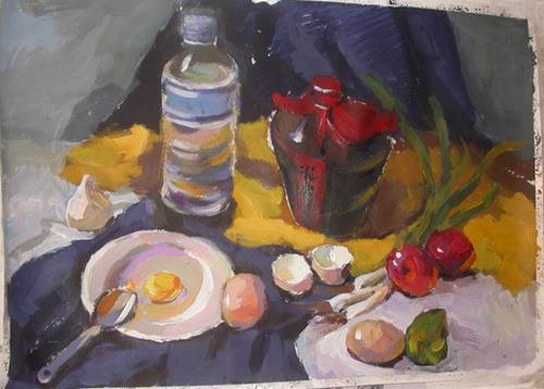 适合初中生画的水粉画