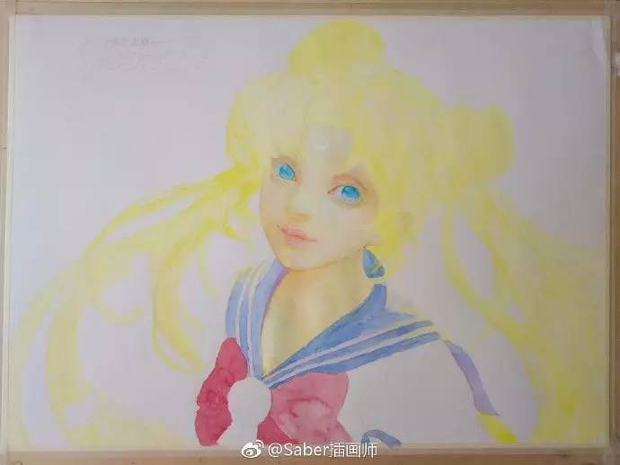 美少女战士水粉画