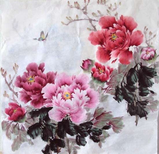 怎么用水粉画牡丹