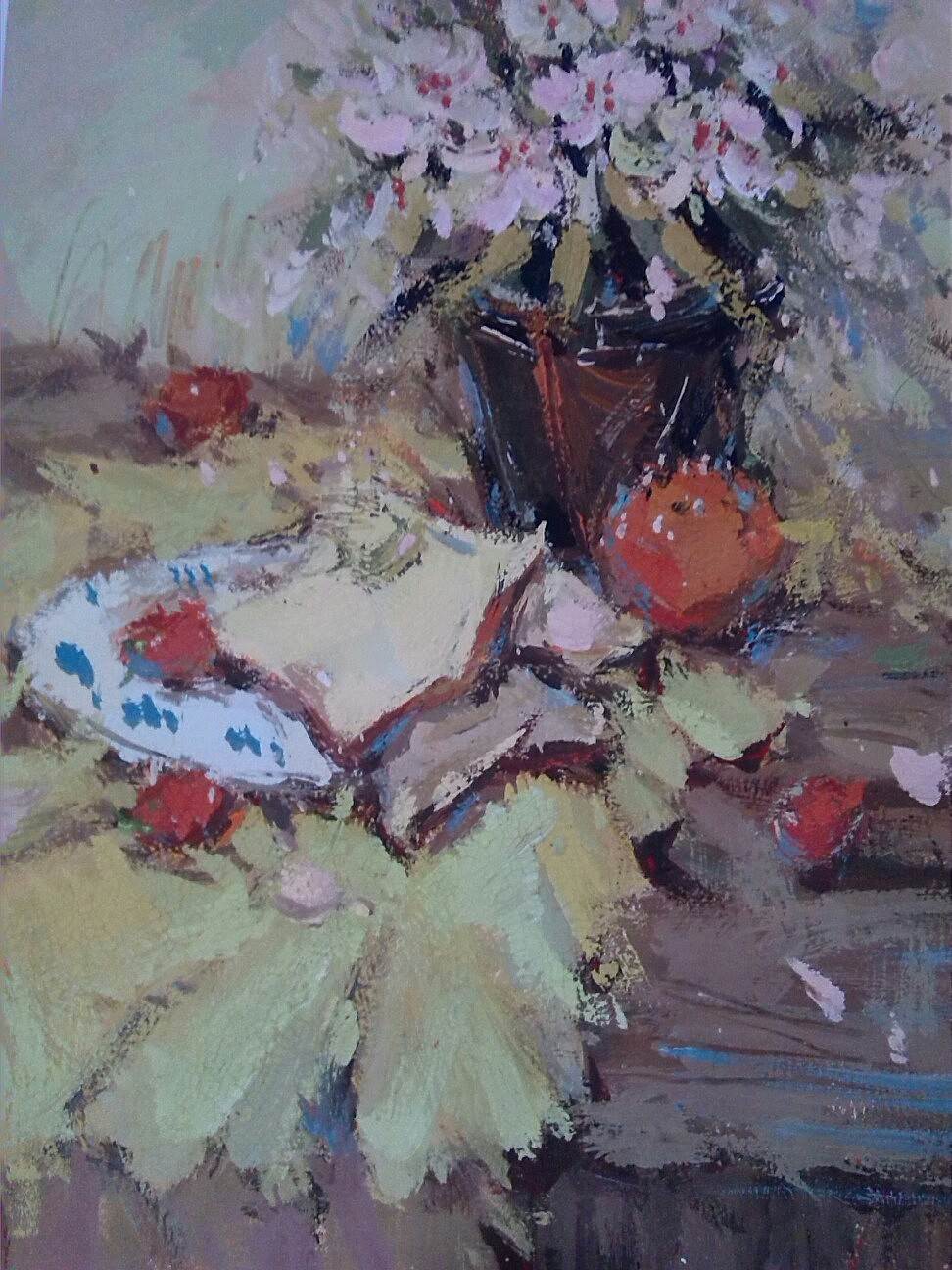 以春夏秋冬为主题的水粉画