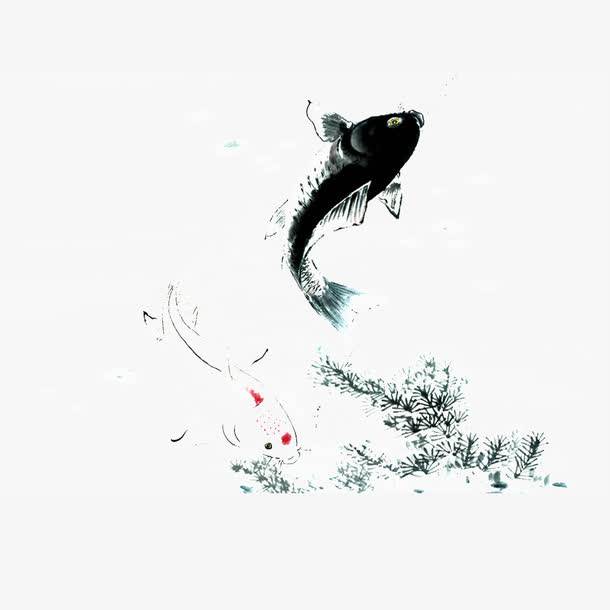 小鱼水彩画