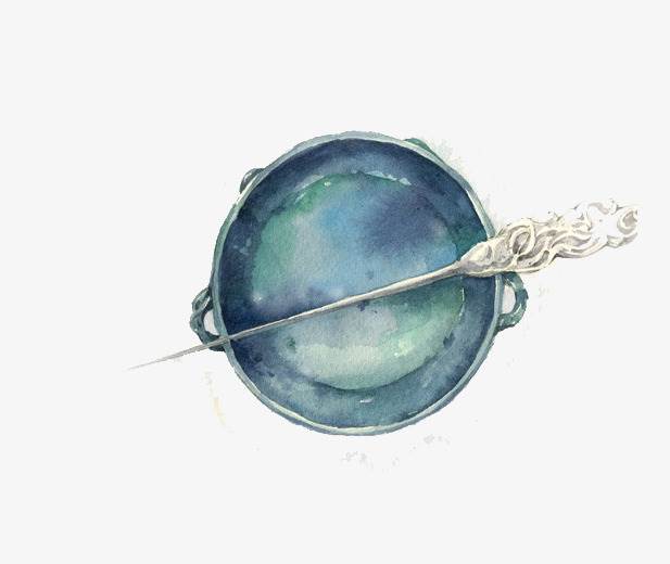 盘子水彩画
