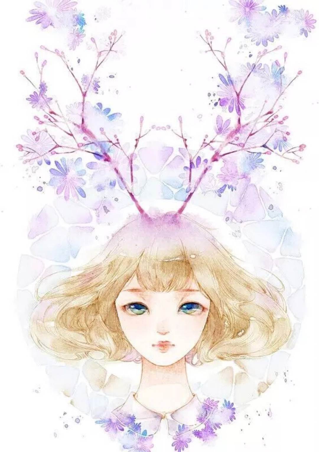 简单人物水彩画