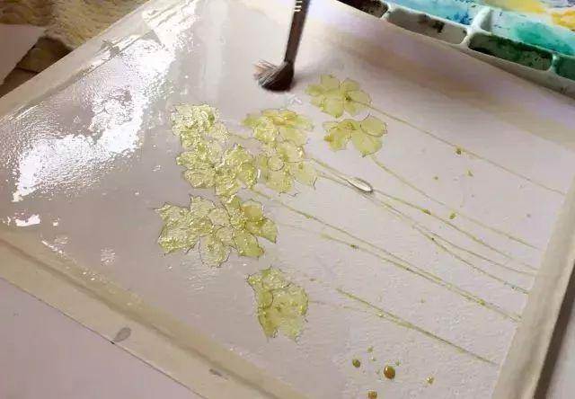 雏菊水彩画教程