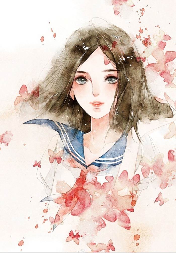 简单人物水彩画