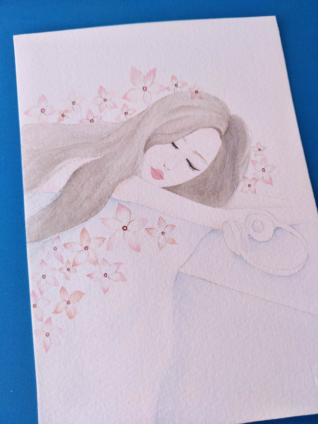 简单人物水彩画