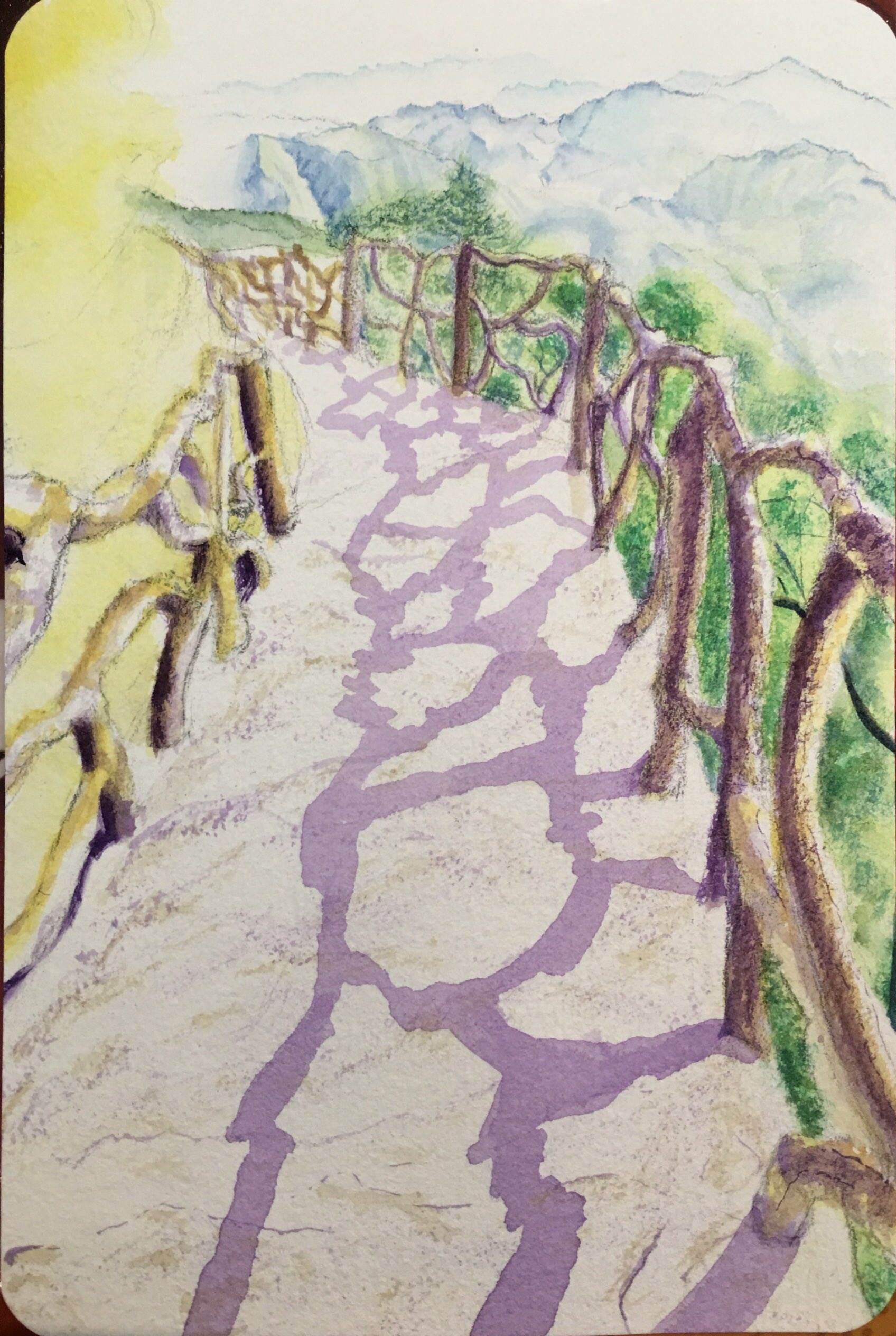 风景图水彩画