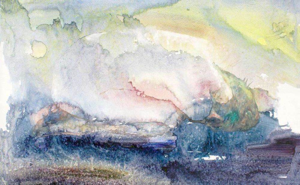 地铁水彩画