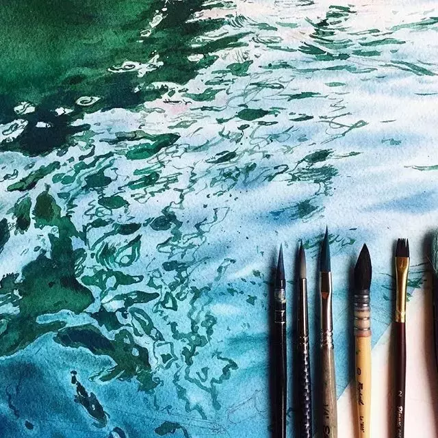 画笔水彩画
