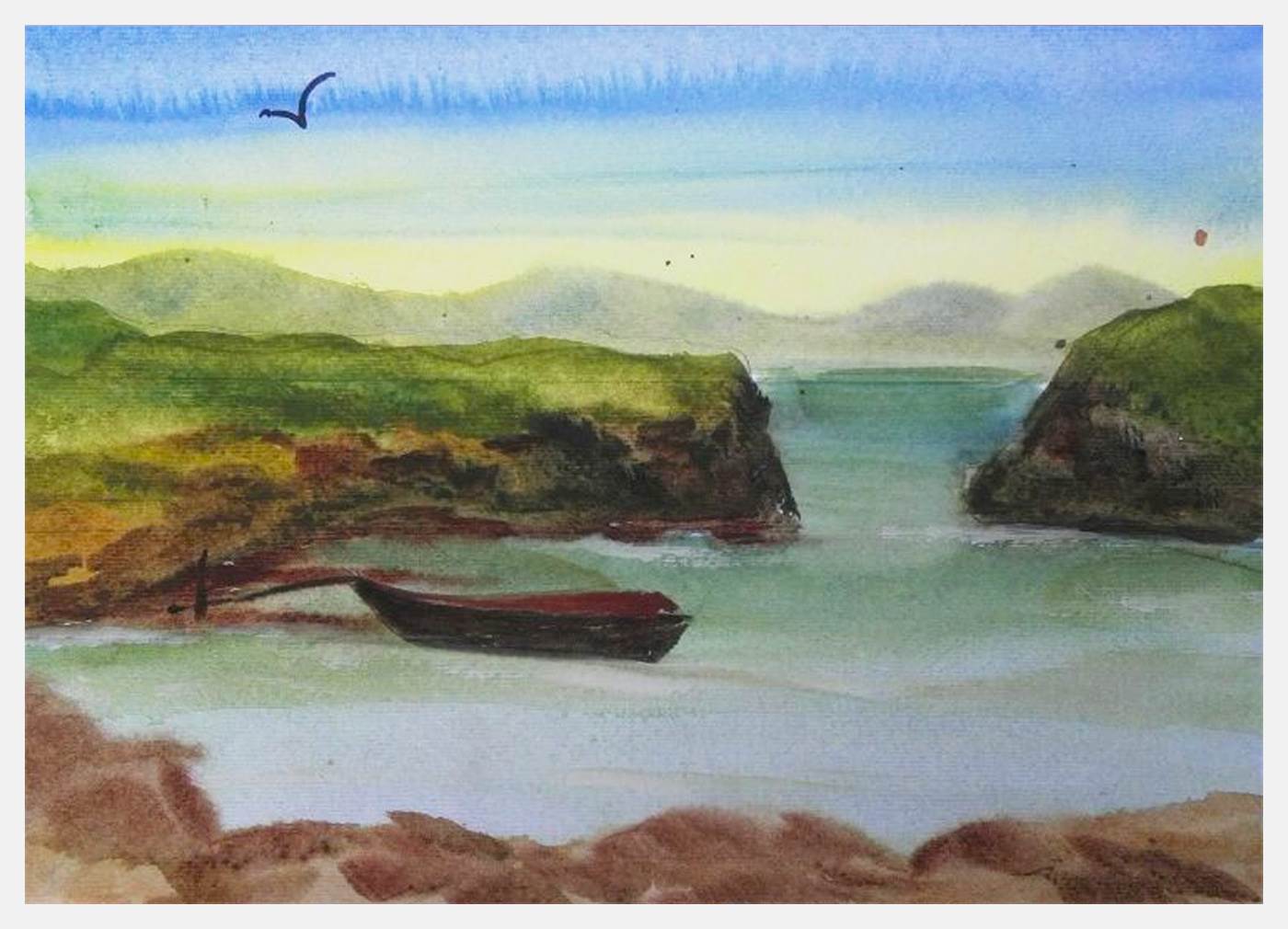 初中水彩画作品
