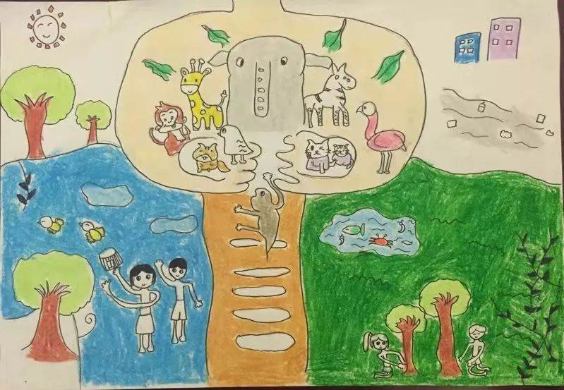 青山水彩画