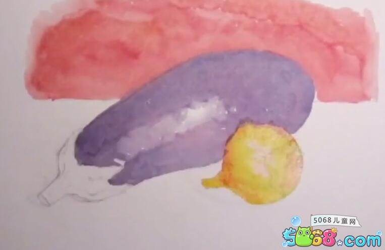 茄子水彩画