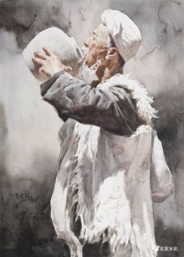 人物场景水彩画