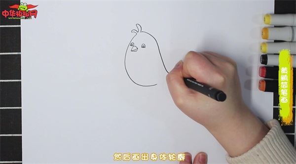 黄鹂怎么画 黄鹂简笔画步骤图