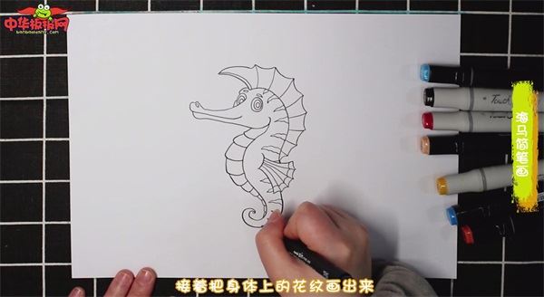 海马怎么画 海马简笔画简单彩色