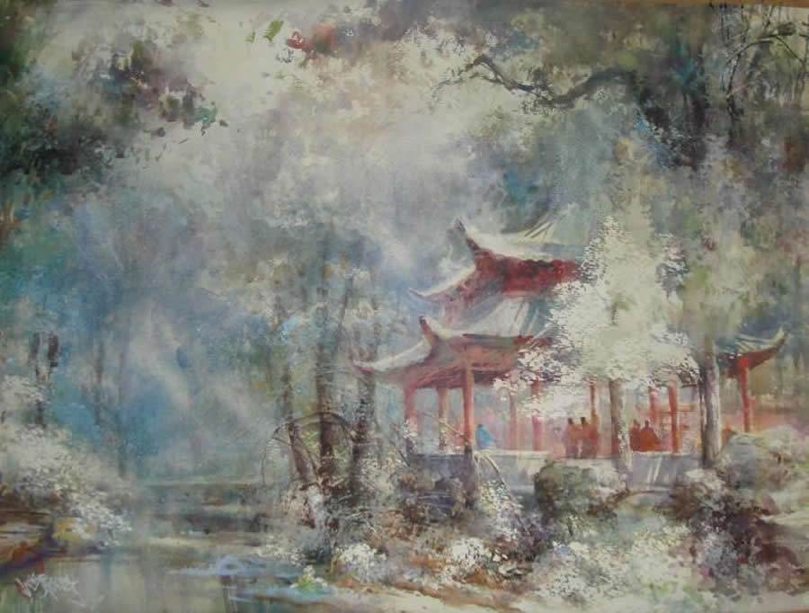 池振明水彩画