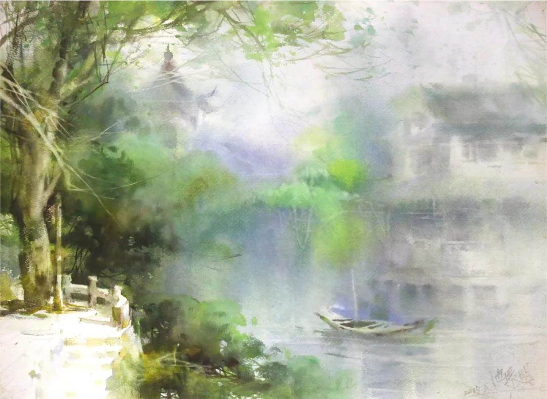池振明水彩画