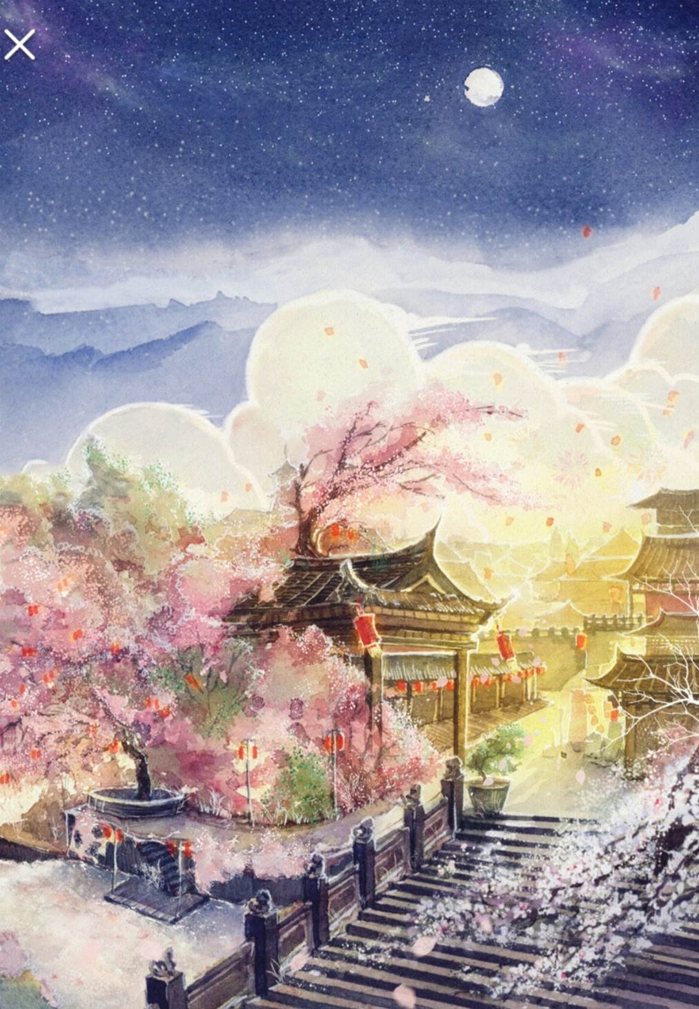 水彩风景水彩画