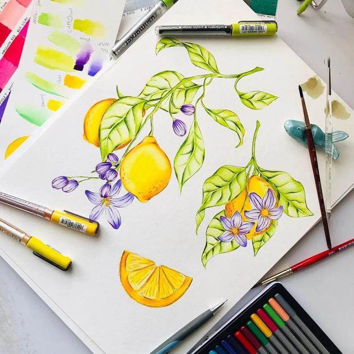 简单创意水彩画