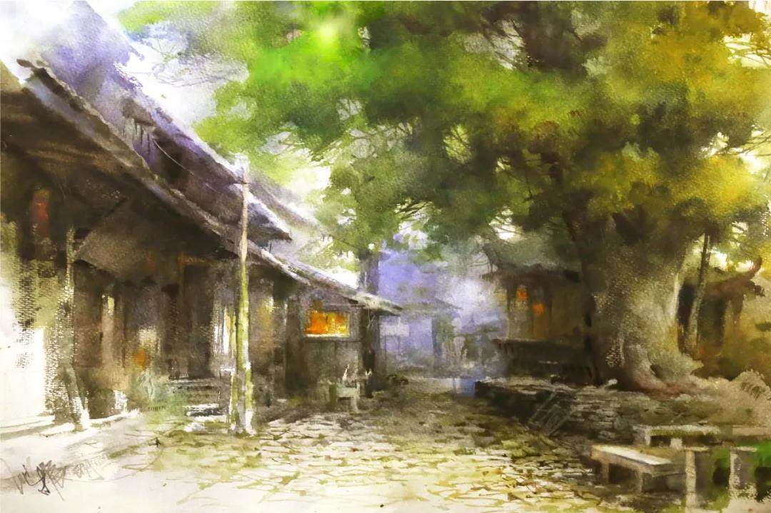 池振明水彩画