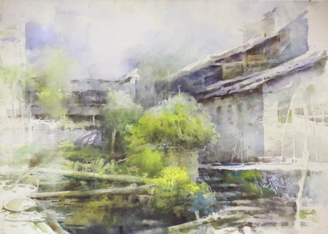 池振明水彩画