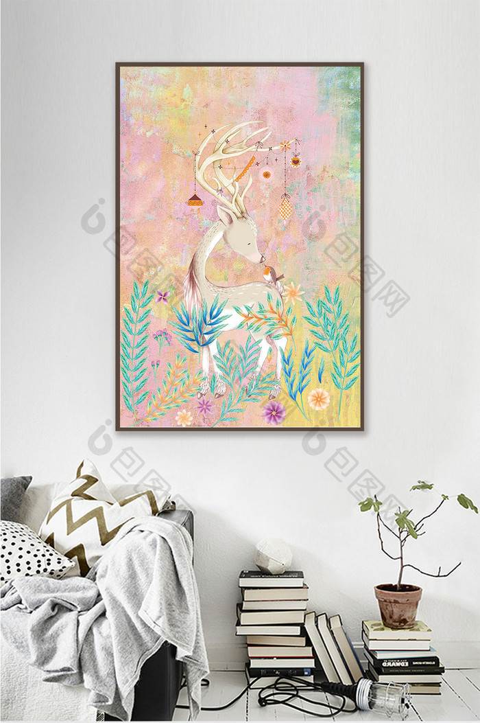 动植物水彩画